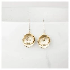 Twigg Matte Double Lily Earrings - Gold