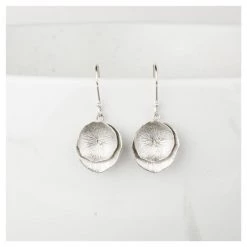 Twigg Women's Gifts - Under $50 Matte Double Lily Earrings - Silver