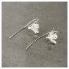 Twigg Silver Daisy Drop Earrings