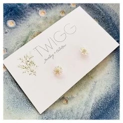 Twigg Oh Daisy Silver Stud Earrings Valentines Day