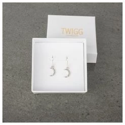 Twigg Wanderlust Silver Moon Earrings