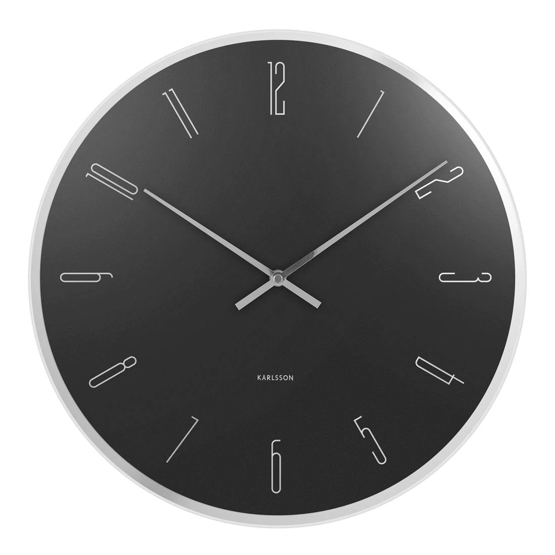 Karlsson Mirror Numbers Wall Clock - Black (40cm)