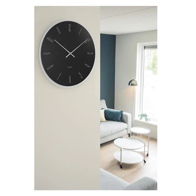 Karlsson Mirror Numbers Wall Clock - Black (40cm)