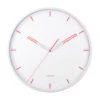 Karlsson Dipped Wall Clock - White & Coral (40cm) CLOCKS