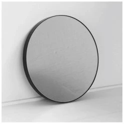NED Collections Black Round Mirror - Small (50cm)