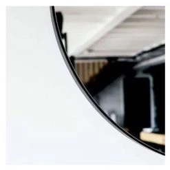 NED Collections Black Round Mirror - Medium (90cm) MIRRORS