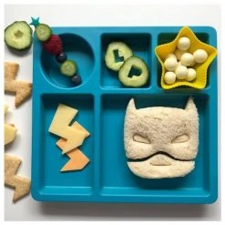 Lunch Punch Black Sandwich Cutters - Superhero (2pc)