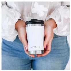 Montii Co Regular Insulated Coffee Cup - White (350ml) Reusable & Eco Friendly