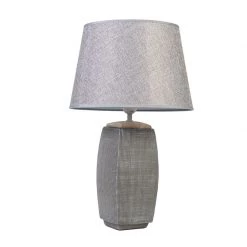 Linens & More Coastal Trellis Grey Lamp (52cm)
