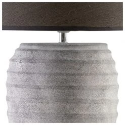 Linens & More Grey Ribbed Lamp (59.5cm) Coastal