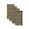 Raine & Humble Wild Stripe Napkin Set - Khaki Green (4pc)