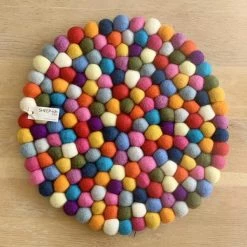 Sheepish Design NZ Wool Pot Stand / Trivet โ Rainbow Kiwiana