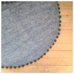 Sheepish Design Kiwiana NZ Wool Rug β Grey/Moss