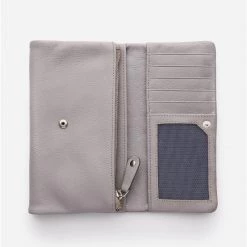 Stitch & Hide Women's Leather Paiget Wallet - Misty Grey Valentines Day