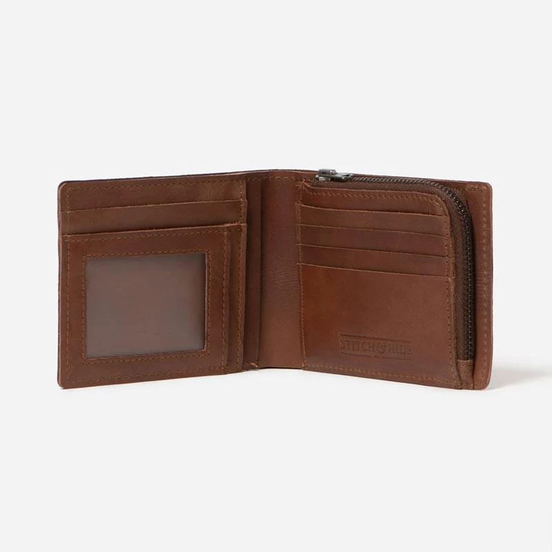 Stitch & Hide Mens Leather Billy Wallet - Brown Valentines Day