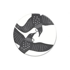 100% New Zealand Linocut Tui Ceramic Coaster Set/4 Restocked