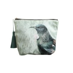 100% New Zealand Hushed Green Tui Velvet Cosmetics Bag