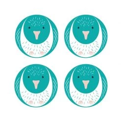 100% New Zealand NZ Cuties Kereru Ceramic Coaster Set/4