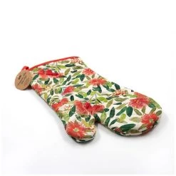 100% New Zealand Kiwiana Pohutukawa Print Oven Glove