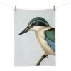 100% New Zealand Hushed Blue Kingfisher Tea Towel Kiwiana