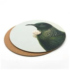 100% New Zealand Hushed Green Tui Placemat Set/6