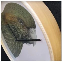 100% New Zealand Hushed Kakapo Clock (32cm) Kiwiana