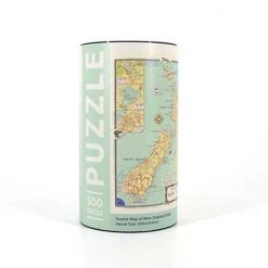 100% New Zealand Jigsaw Puzzle - NZ Tourist Map (500pc) Kiwiana