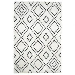 Stoneleigh & Roberson Monochrome Diamond Ivory Area Rug