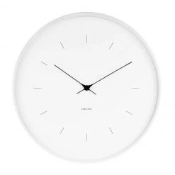 Karlsson Large Butterfly Hands Clock – White (37cm) Monochrome