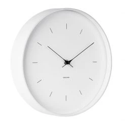 Karlsson Large Butterfly Hands Clock – White (37cm) Monochrome
