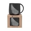 Ashdene Silver Fern Stoneware Mug - Black Kiwiana