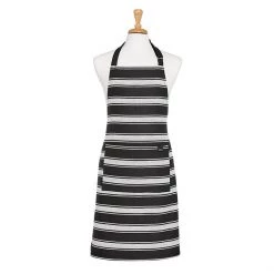 Ladelle Black Butcher Stripe Apron Monochrome