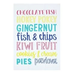 New Zealand Kiwi Kai Tea Towel Kiwiana