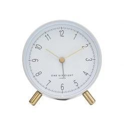 One Six Eight CLOCKS Hannah Alarm Clock With Light - White