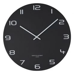 One Six Eight Nero Black Clock (60cm)