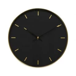 Toki Metallics Sara Black & Gold Clock (30cm)