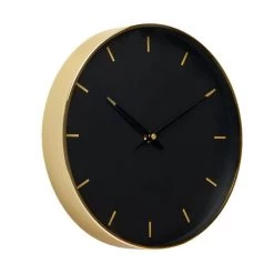 Toki Metallics Sara Black & Gold Clock (30cm)
