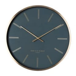 One Six Eight Restocked Otto Clock - Petrol Blue (40cm)