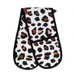 Linens & More Ocelot Double Oven Glove - Brown