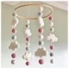 Sheepish Design NZ Wool 3D Cloud Baby Mobile - Soft Pink