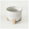 Urban Products Zuri Planter With Legs - White Sand (12.5cm)