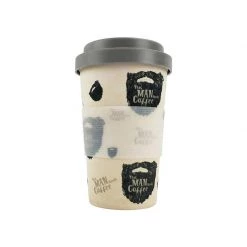 Urban Products Reusable & Eco Friendly Eco Travel Mug – This Man Needs Coffee (400ml)