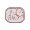 Done By Deer Dining & Aprons Dreamy Dots Mini Compartment Plate – Powder