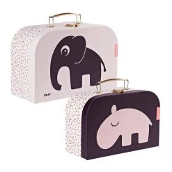 Done By Deer GIRLS GIFTS Deer Friends Suitcase Set – Powder