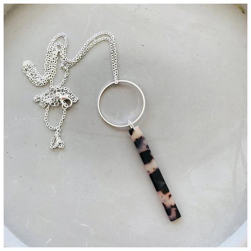 Twigg Light Tortoiseshell Rod Necklace JEWELLERY