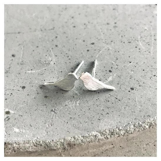 Twigg Silver Bird Stud Earrings JEWELLERY