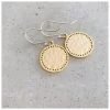 Twigg Solice Pitted Gold Earrings JEWELLERY