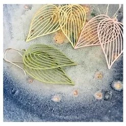 Twigg Green Leaf Earrings