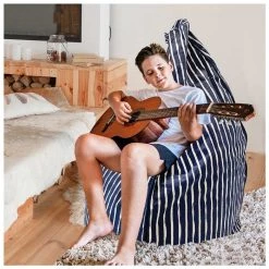 Cocoon Couture Kids Navy Stripe Bean Bag & Liner - Large BOYS GIFTS