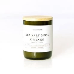 Lantern Cove Jade Candle β Sea Salt, Moss & Orange Andles